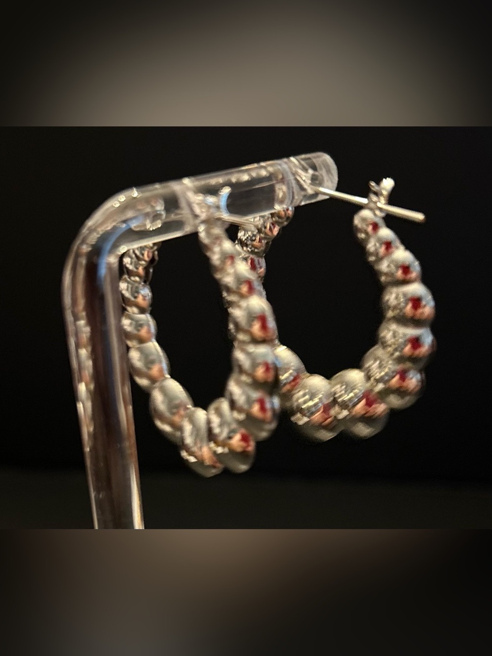 BUY 1 GET 1 FREE Golden Beaded Hoop Earrings Lightweight Brand New